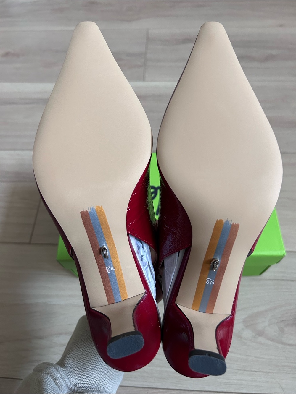 New Sam Edelman Women’s Bianka Feather Pump In Red Size 8.5 - Picture 7 of 7